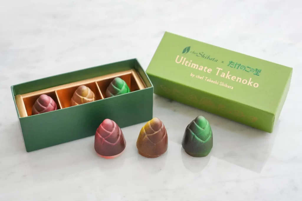 「アルティメットタケノコ」が最終販売で復活！シェ・シバタが明治「たけのこの里」コラボの大人向けボンボンショコラを限定再販